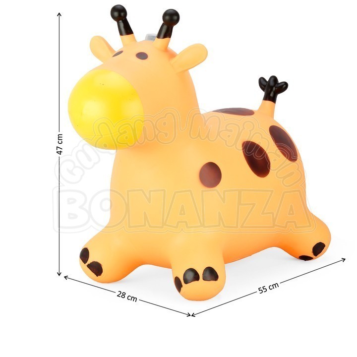 [Bonanza] Mainan Jumping Animal Kuda Kudaan Karet Tunggangan Binatang Karet Kuda Karet Sapi Kuda Uni