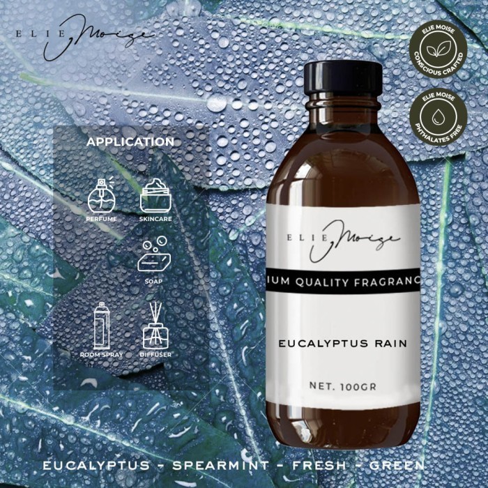 Eucalyptus Rain Fragrance Oil for Candle / Soap / Diffuser 100g