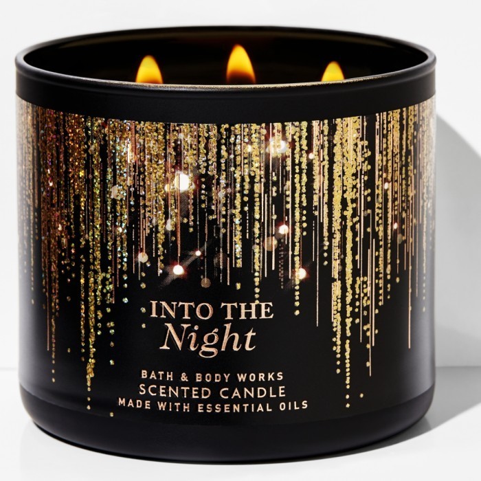 BBW INTO THE NIGHT ITN 3 WICK SCENTED CANDLE 411 G PENGHARUM RUANGAN