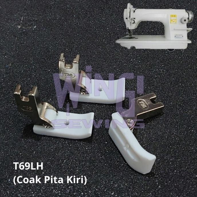 Update T69LH Sepatu Teflon Coak Kiri Pita Paiping Mesin Jahit Industri wings33 Diminati Banget