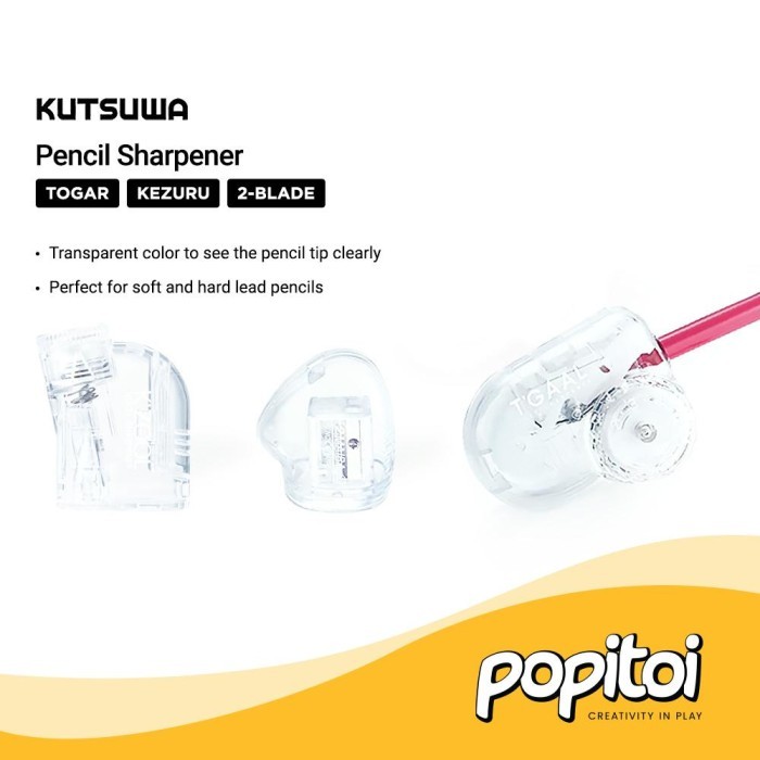 

TERBAIK KUTSUWA PENCIL SHARPENER TRANSPARENT TOGAR / KEZURU / 2-BLADE KODE 229