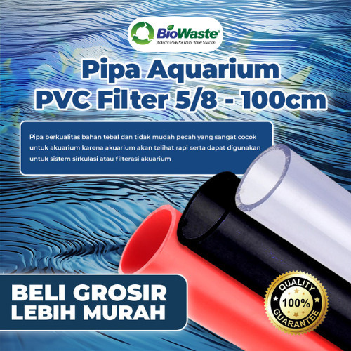 TERBATAS Pipa Aquarium Hitam Merah Filter PVC 5/8 -100cm