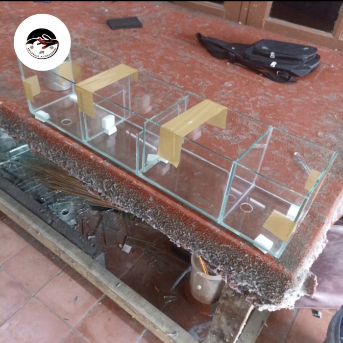 TERUJI TALANG FILTER KACA AQUARIUM / TOP FILTER KACA AQUARIUM UK. 60x20x15 CM