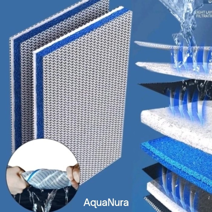 PROMO 8D honey comb sponge filter aquarium, filter media kolam