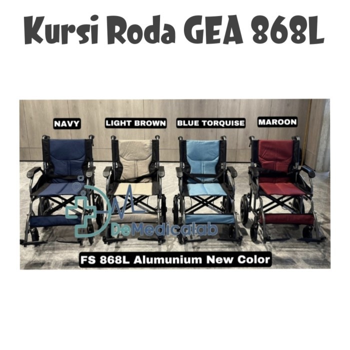 Kursi Roda Travel Ringan Wheelchair Lipat GEA FS 868 L KHUSUS INSTANT