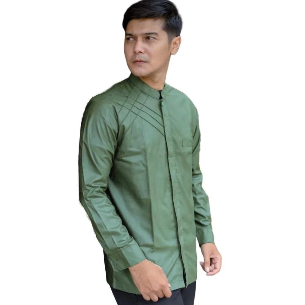 Baju Koko Pria Lengan Panjang Motif Marvel Elrumi Size S M L XL XXL