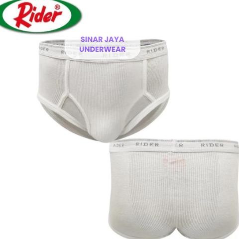 Celana Dalam Pria Rider 125 Putih Ukuran 32, 34, 36, 38, 40, 42 Best Seller