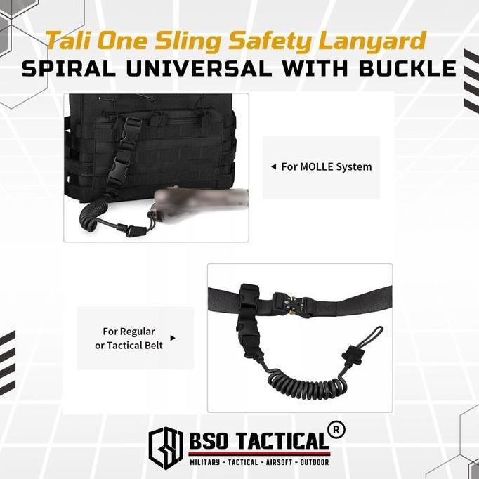 

Murah Tali One Sling Tactical Lanyard Spring Belt Safety