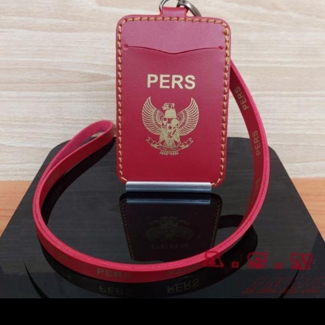Grosir Holder Kalung Id Card Kulit Pers / Wartawan