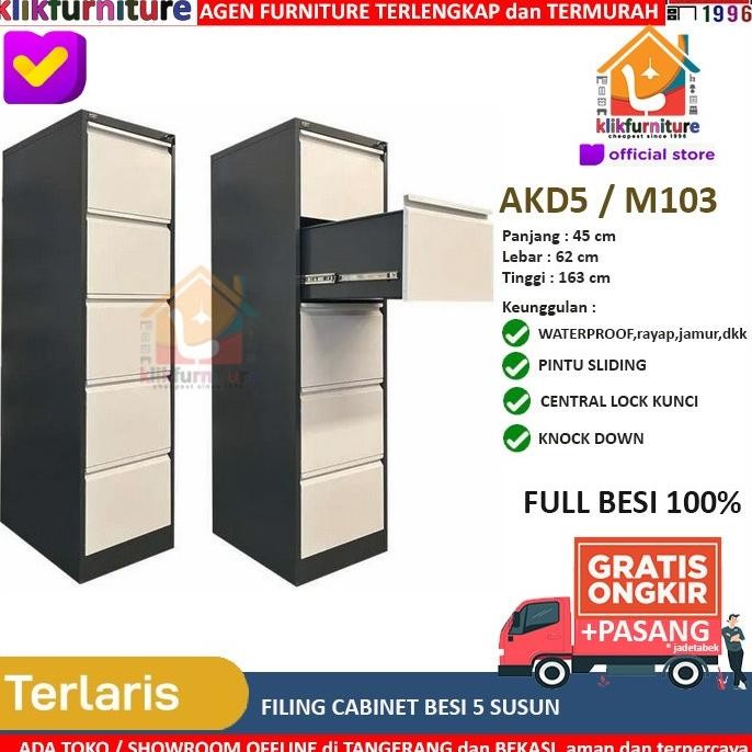 

Promo Filling Cabinet Besi 5 Laci / 5 Susun Akd5