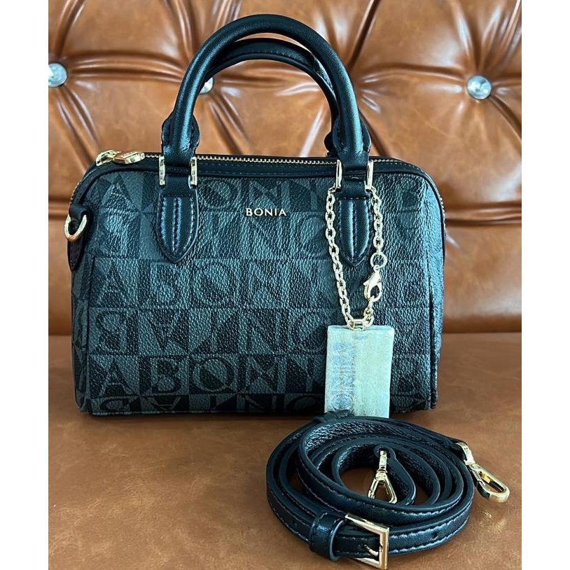 Promo Tas bonia original monogram hitam model speedy small COD