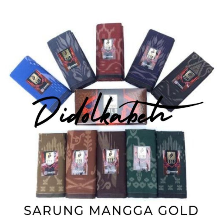 Promo Ramadhan Sarung Tenun Mangga Gold Kembang | Sarung Dewasa | Sarung Harga Grosir Asli