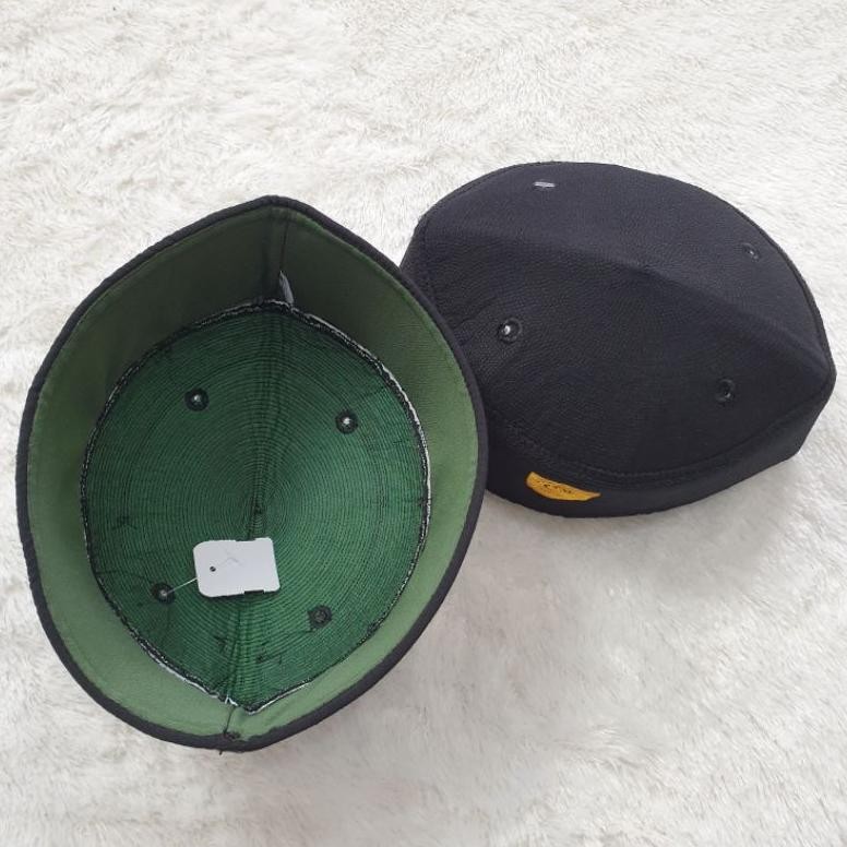 Promo Ramadhan Peci Malaysia Logo Emas Dan Putih | Peci Kopiah Oval Kokoh | Peci Sholat Bisa Cod