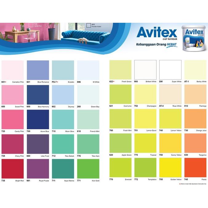Cat Avitex Interior By Avian Brands - Ukuran 25Kg - Soft Yellow 050