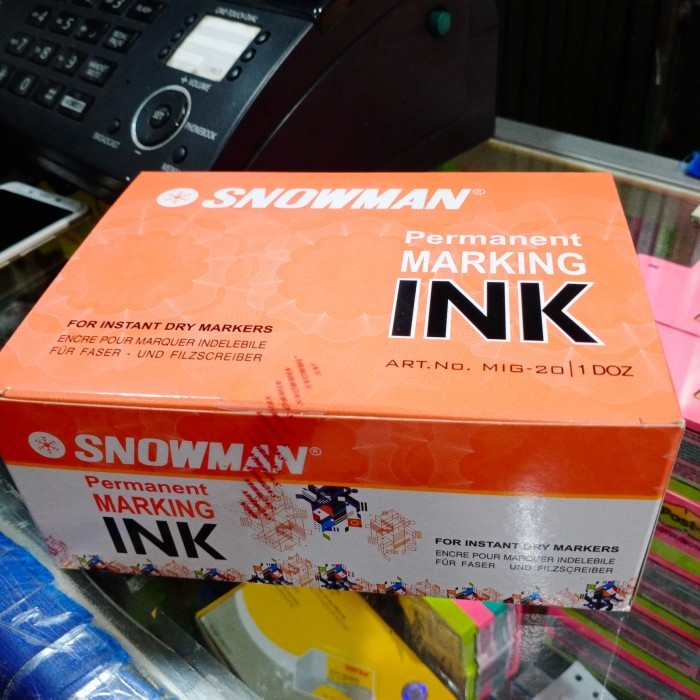 

refill spidol permanent snowman biru