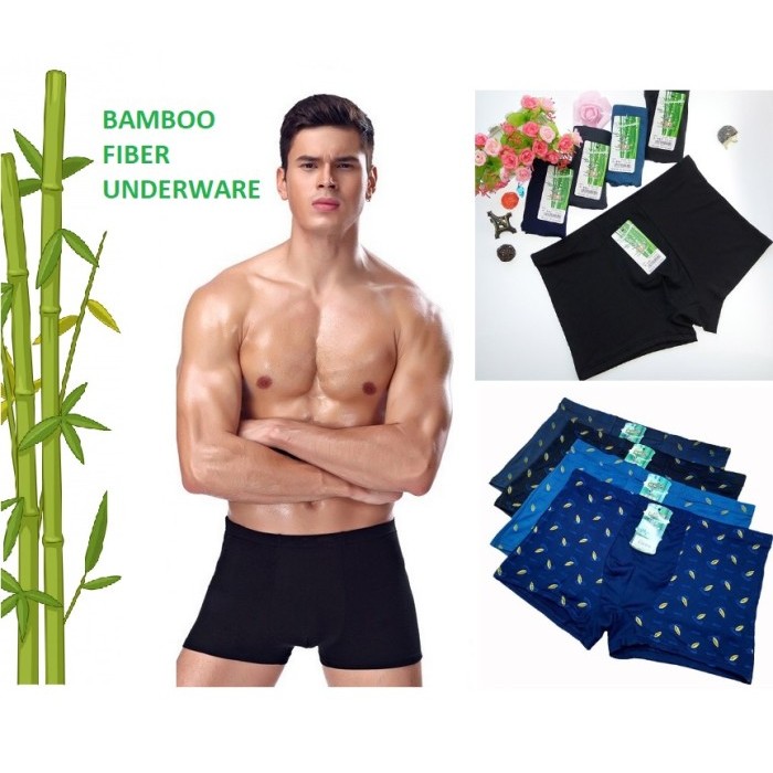 CD03 Celana Dalam Boxer Pria Katun Bambu Bamboo Fiber Underware
