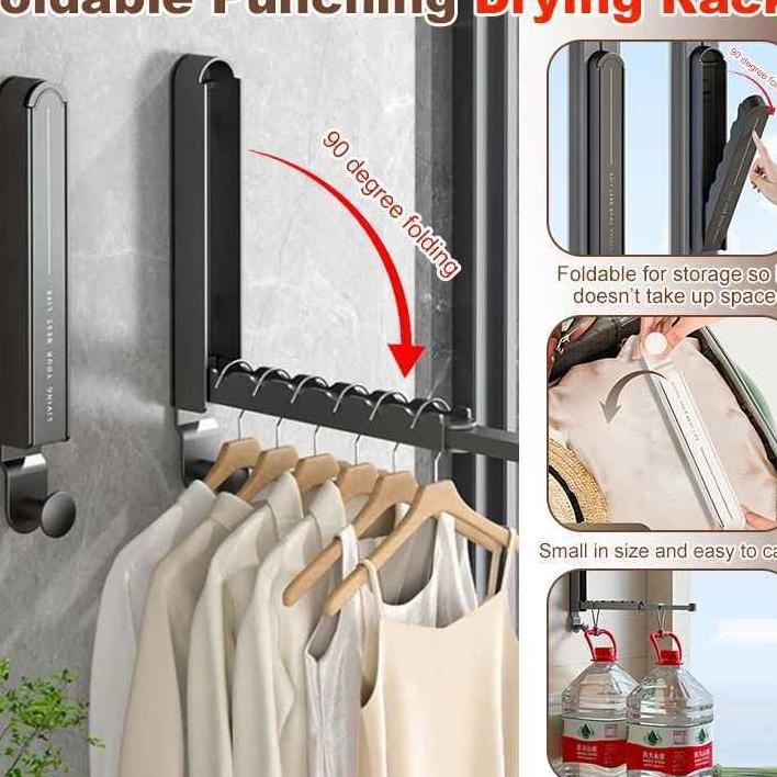 Triple W Gantungan Baju Lipat Travel Nimalit Clothe Hoo DryingPortable