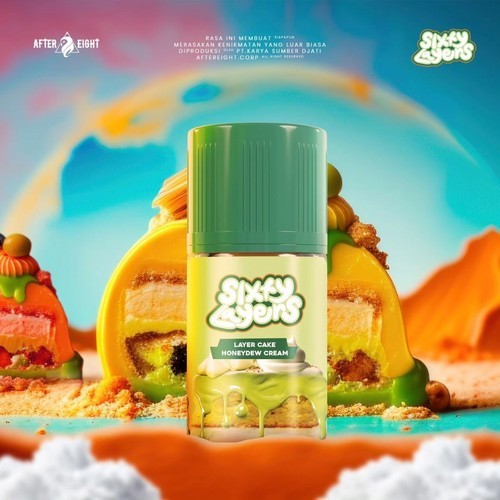 SIXTY LAYERS CAKE HONEYDEW CREAM 60ML PREMIUM LIQUID LOKAL