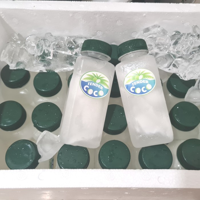 

Paket 25 botol air kelapa muda isi degan size 250 ml plus styrofoam box plus ice