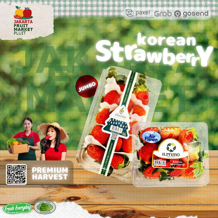 

STRAWBERRY KOREA PREMIUM buah stroberi import manis
