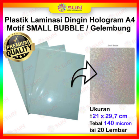 Plastik Laminasi Dingin Hologram A4 (Pelindung Kertas Foto)