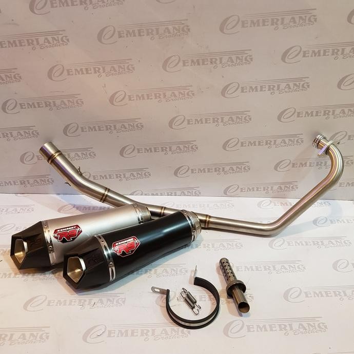 Terjangkau Knalpot R9 Alpha Series Silver Black R15 Old Xabre R15 New Vixion