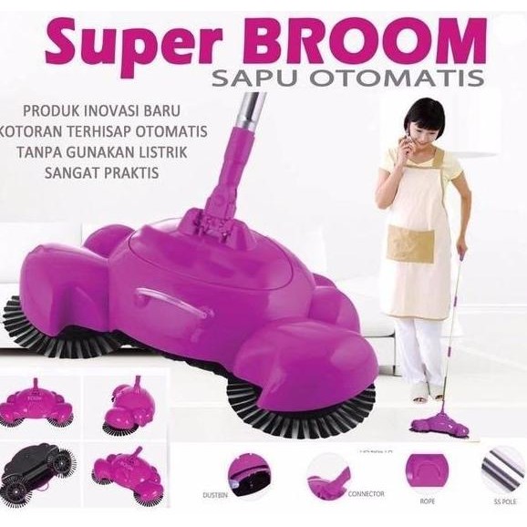 SUPER BROOM ALAT SAPU LANTAI ELEKTRIK OTOMATIS SPESIFIKASI POWER PILIH