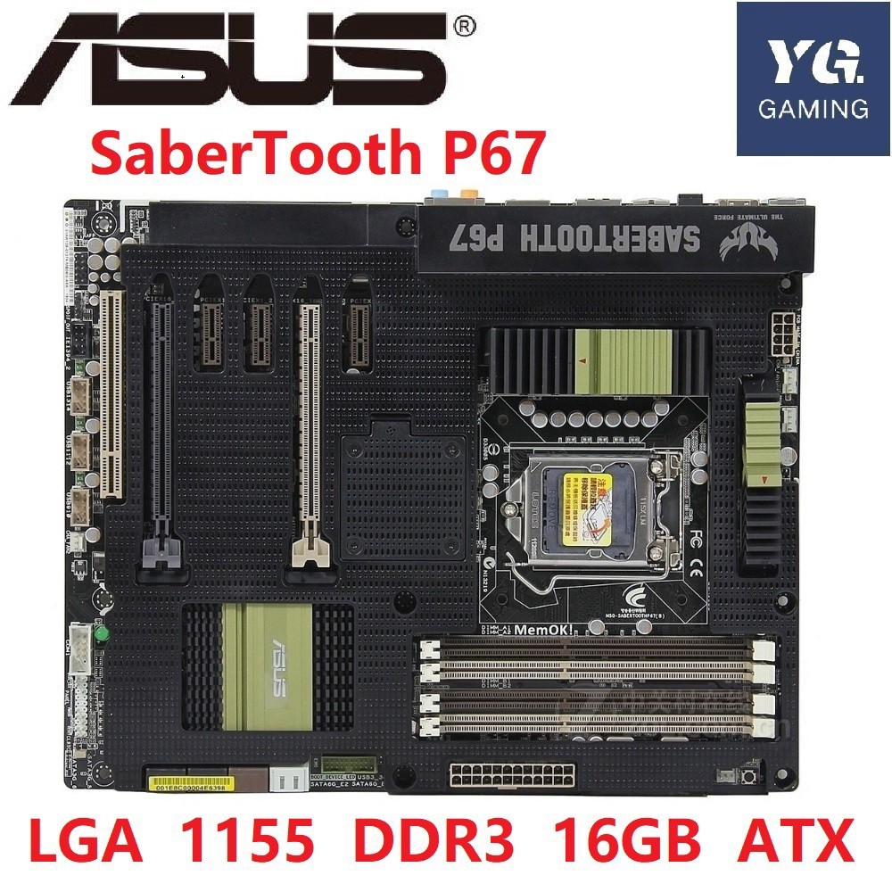 Motherboard Desktop Asus SaberTooth P67 Z77 P67 Socket LGA 1155 i3 i5 i7 DDR3 32G ATX UEFI BIOS Beka