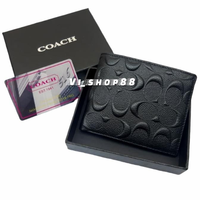 Siap Kirim Dompet Pria COACH Kulit Asli Dompet Lipat Import
