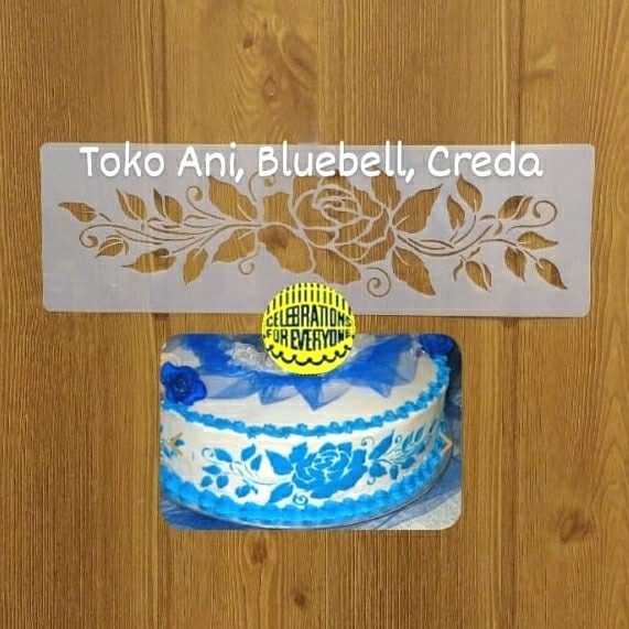 

TERBARU Designer Stencil : Rose Tier #2 , 7cm x 29cm