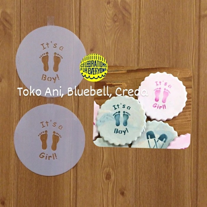 

TERBARU Designer Stencil : It's A Boy / Girl Set 2 , 12 cm HOT SALE!