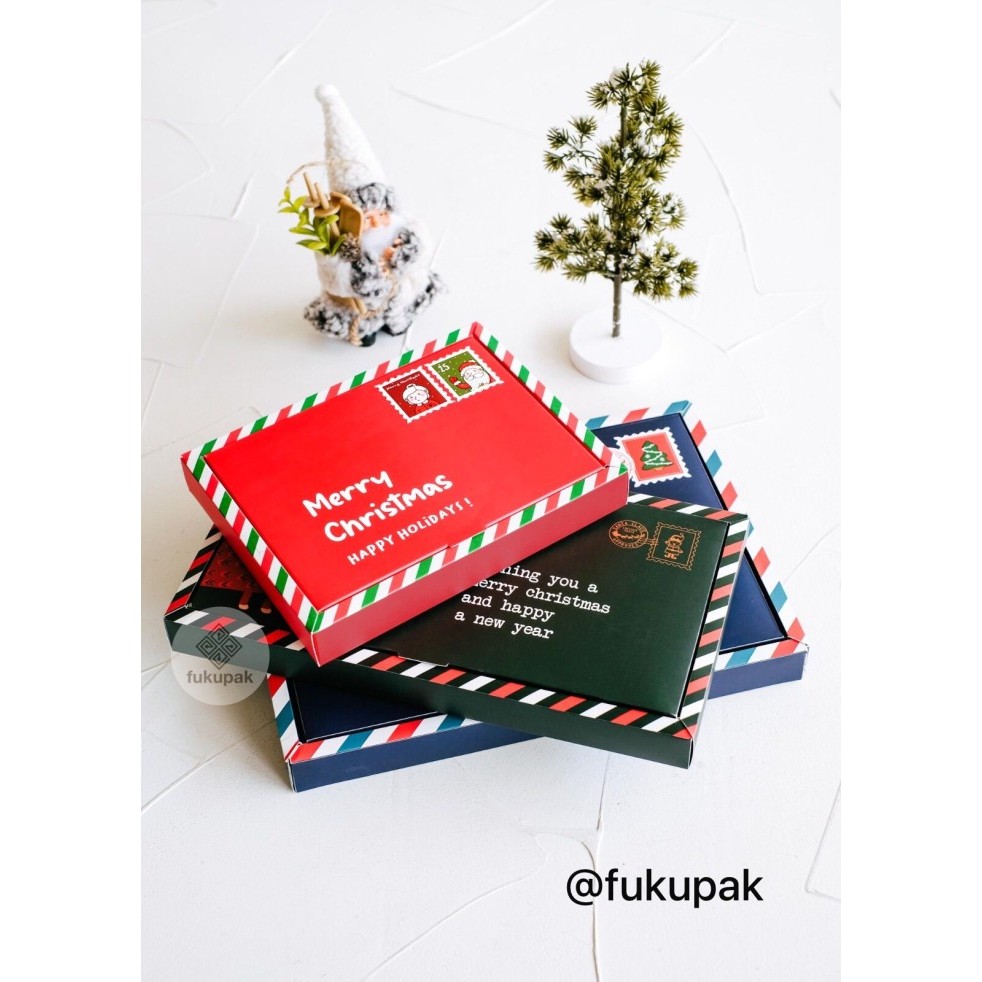 

Christmas Letter Box (10Pcs) Kotak Natal Cookie Coklat Mochi Mini Cake