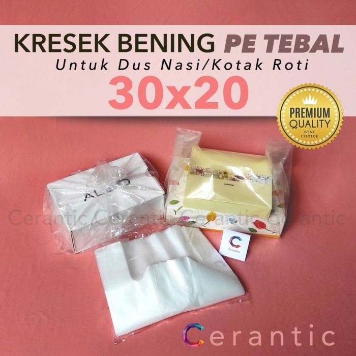 

Kresek Bening Transparan 30 X 20 Pe Tebal Untuk Box Dus 30X20 Cm