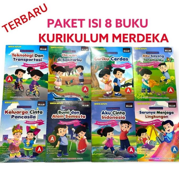 || PROMO  ~`~ Paket LKS Isi 8 Buku TK A Kurikulum Merdeka Belajar Penerbit Bintang Indonesia EDISI T