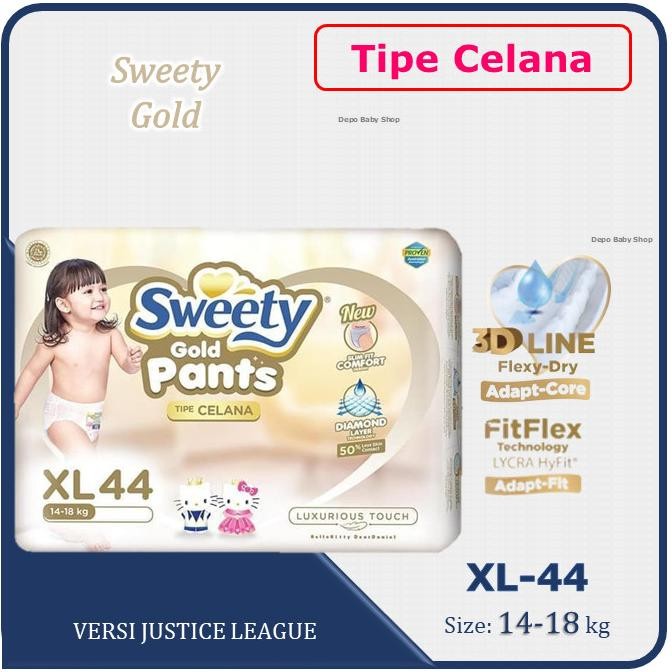 Diskon! Sweety Gold Pants XL44 Popok Celana Sweety Gold XL 44