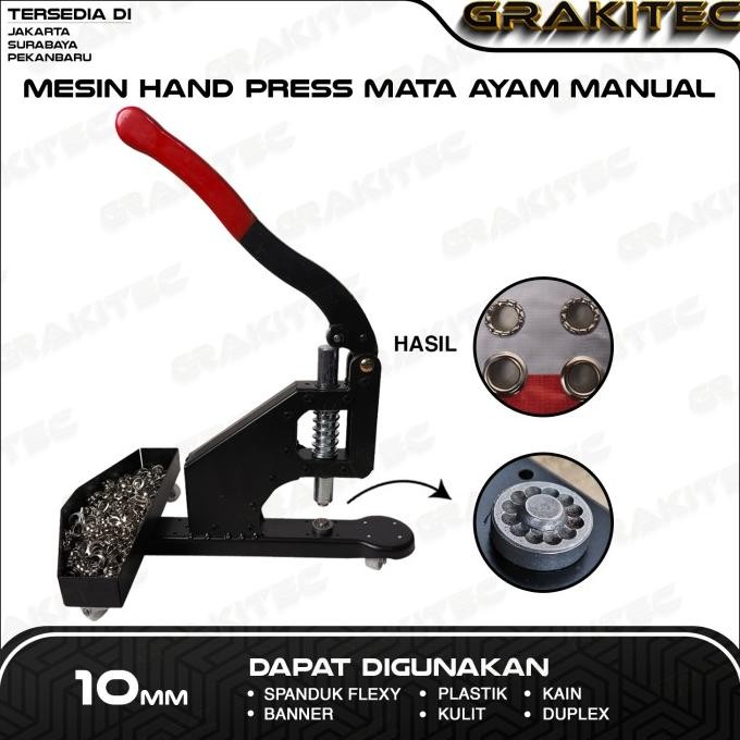 

Terlaris Mesin Hand Press 5.5 & 10mm Mata Ayam / Itik / Plong Banner Grakitec SALE