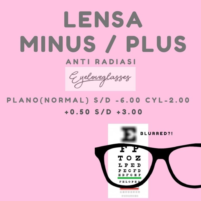 LENSA ANTIRADIASI SUPERSIN EYELOVEGLASSES OFFICIAL LENSA MINUS PLUS