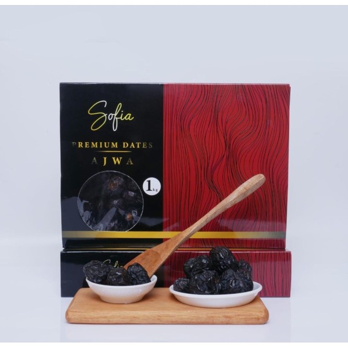 

PROMO Kurma Ajwa Sofia Premium Madinah Jumbo 1 Kg Timur Tengah
