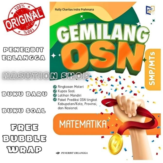 || PROMO  ~`~ Buku GEMILANG OSN MATEMATIKA SMP/MTs Penerbit Erlangga - Buku Soal Original ||~~~