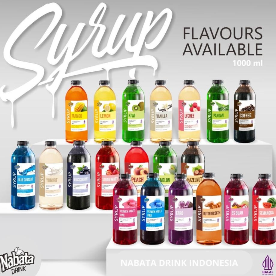 

Nabata Drin Yrup All Varian 1 Ml Irup Flavoured Bartender Opi Irup Anea Raa 1 Liter