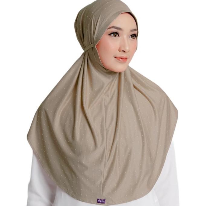 Spesial Elzatta Sabelya Polka Jilbab Maryam Motif Simple Terbaru Hijab Instan