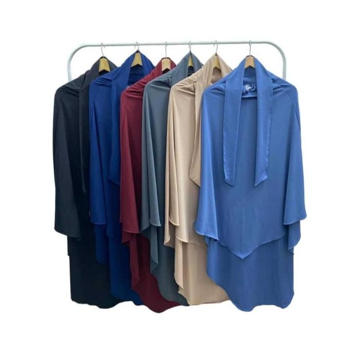 Spesial Ziyah.Id French Khimar Instan Jumbo Bahan Jersey Premium Fk Sport Musl