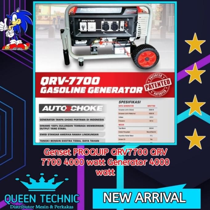 Genset Proquip Qrv7700 Qrv 7700 4000 Watt Generator 4000 Watt