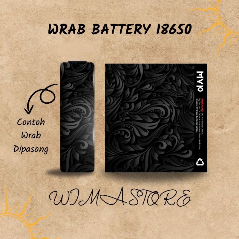 

Premium Cut - Stiker Wrap Baterai 18650 V2 Abstrak Untuk Melindungi 25 Garskin Stiker / Case Custom Terlaris 2PCS/ Fullbody