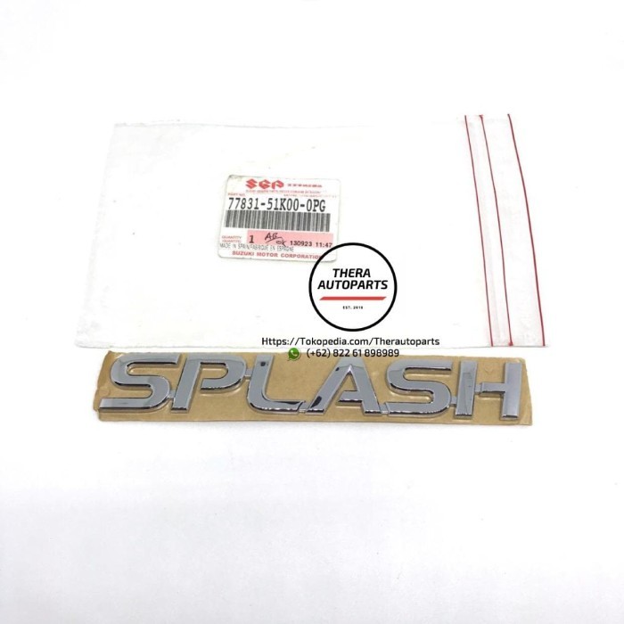 Emblem Logo "Splash" Suzuki Splash Original SGP