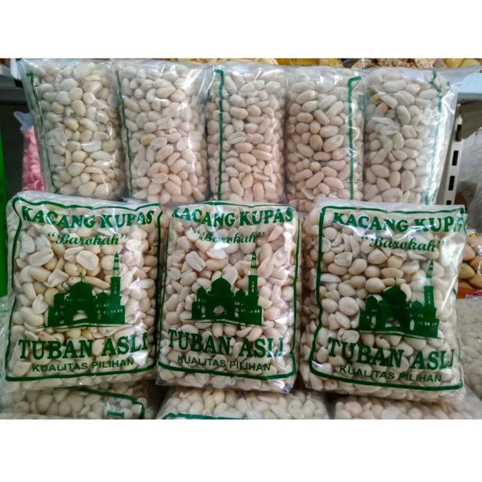 

BARANG TERLARIS 4 bungkus kacang kupas tuban 350 gram bisa cod Food Snacks