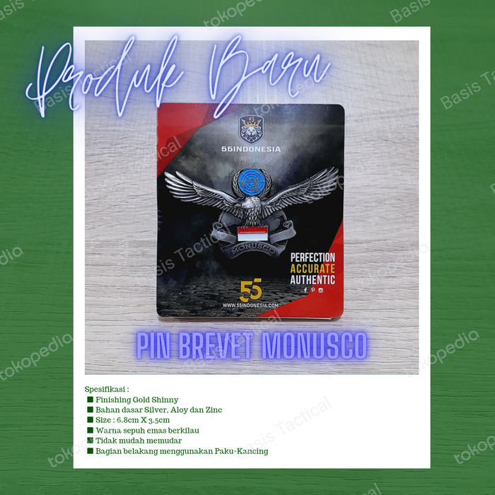 PIN BREVET MONUSCO 55 INDONESIA