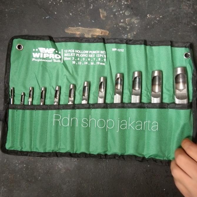 

Terlaris Alat plong set Pembolong Gasket Kulit Plong Set - WIPRO 12 pcs SALE