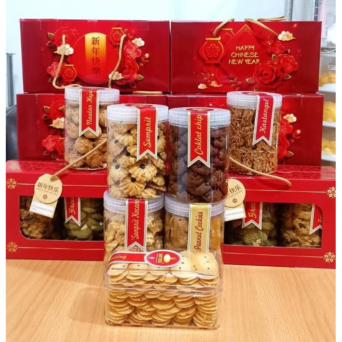 

Murah Hampers Imlek Kue Kering Cookies Isi 3 Toples Besar Rotihui