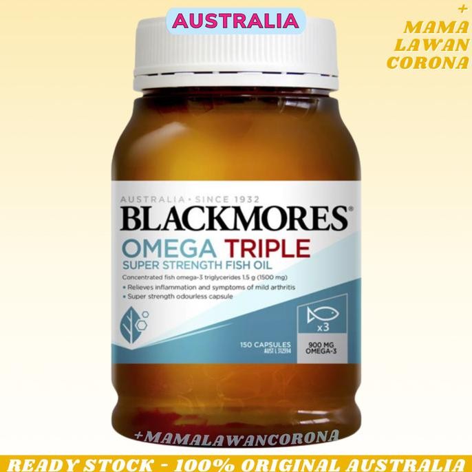 BLACKMORES Omega 3 Triple Concentrated Fish Oil 150 Kapsul Capsules